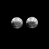 ROUND POLAR BEAR EAR STUDS